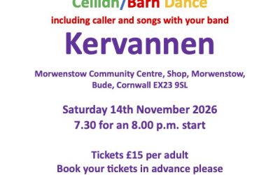 Morwenstow Ceilidh — Saturday 14 November 2026