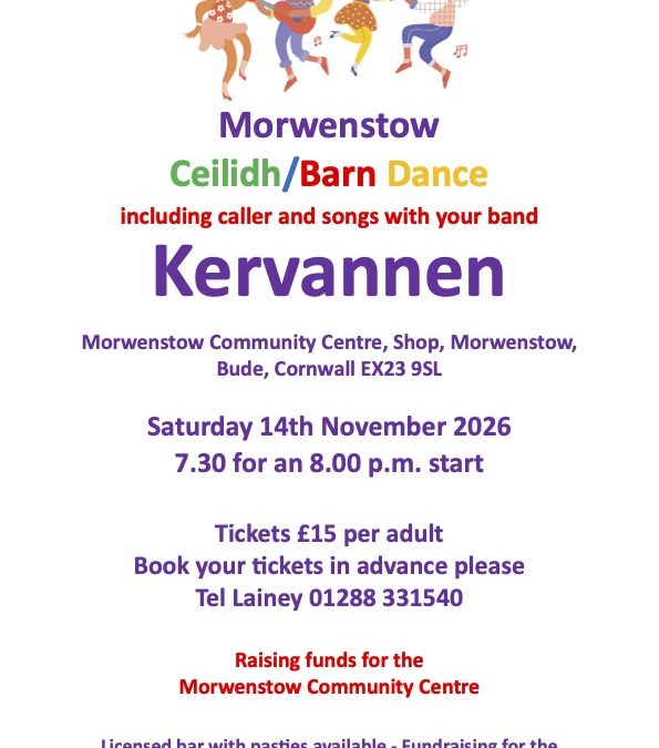 Morwenstow Ceilidh — Saturday 14 November 2026